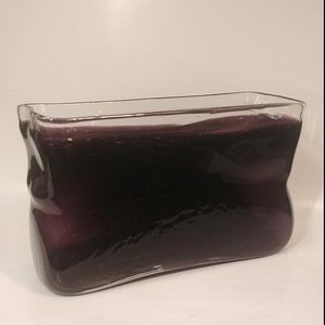 Amethyst Glass Rectangular Vase Planter by Amici